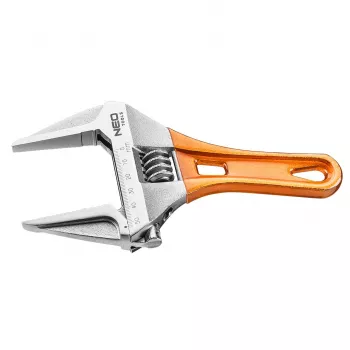 Llave ajustable corta NEO TOOLS 185 mm, apertura de boca 0-53 mm, acero cromo-vanadio, DIN 3117