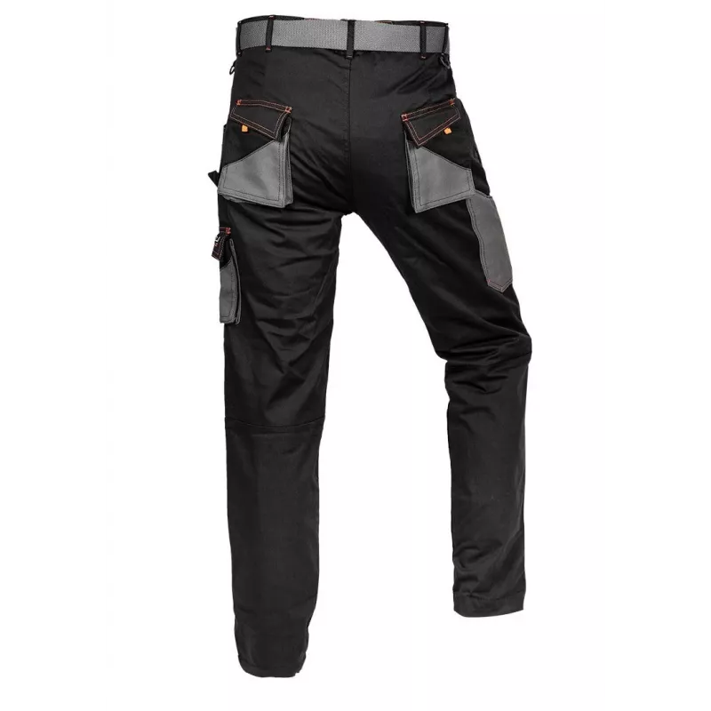 NEO Tools 81-238-XL Pantalón de protección con 9 bolsillos y rodillas reforzadas, gris/negro, talla XL