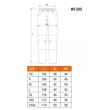 NEO TOOLS 81-233-XXL Pantalón de protección negro talla XXL
