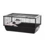 INZ INTER-ZOO Bob + Wood jaula para mascotas pequeñas negra 780x480x360 mm