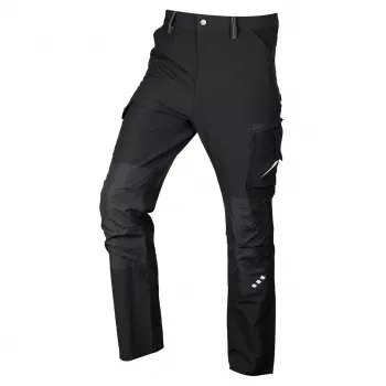 NEO TOOLS Pantalón de trabajo Mix&Match elasticidad 4 direcciones, negro-verde, talla XXXL