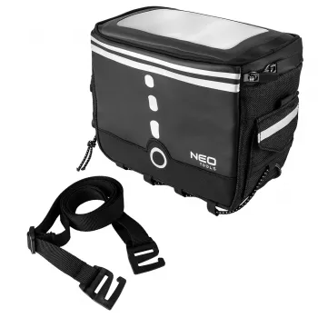 Bolsa de bicicleta NEO TOOLS 1,5L negra bolsa de cuadro resistente al agua con logo reflectante