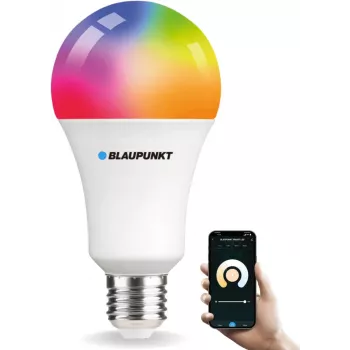 Bombilla LED inteligente Blaupunkt E27 9W A60 – Tunable White y RGB, Wi-Fi, Alexa/Google Assistant