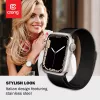 Crong Milano Steel - Correa de acero inoxidable para Apple Watch 44/45/46/49 mm (negra)