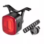 ROCKBROS Q2S luz trasera de bicicleta con detección inteligente de frenado y cable USB-C - negro