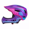 Rockbros TT-32SBPP-S casco de bicicleta para niños convertible con protector de barbilla extraíble, lila-rosa, talla S (48-53 cm)
