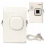 Funda protectora de piel PU gris LOVEINSTANT para Fujifilm Instax Mini LiPlay+ cámara instantánea híbrida con correa de hombro