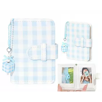 Álbum de fotos de bolsillo LOVEINSTANT para 28 fotos Instax Mini y Zink, azul cuadros