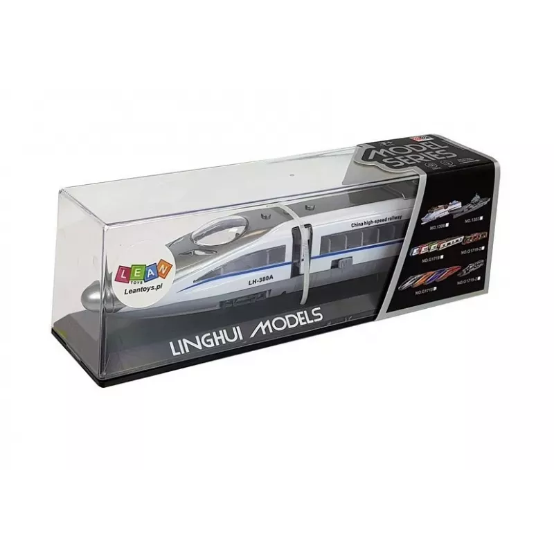 Tren de juguete Pendolino con resorte blanco con sonido y luz