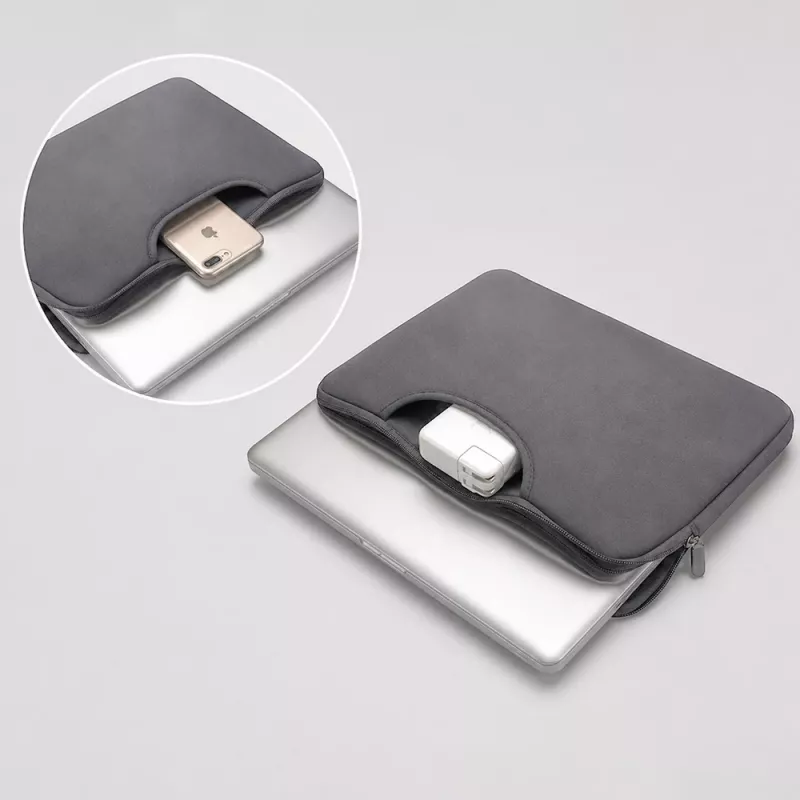 Wozinsky WNT-17G funda de neopreno para portátil de 17,3 inch con asa retráctil - gris