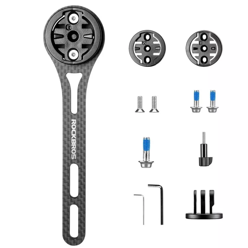 ROCKBROS FK-307W soporte para ciclocomputador de fibra de carbono, negro