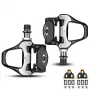 ROCKBROS LP-RD2BK pedales de carretera compatibles con Shimano SPD-SL con calas amarillas - negro plata
