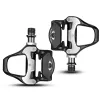 ROCKBROS LP-RD2BK pedales de carretera compatibles con Shimano SPD-SL con calas amarillas - negro plata