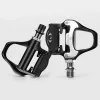 ROCKBROS LP-RD2BK pedales de carretera compatibles con Shimano SPD-SL con calas amarillas - negro plata
