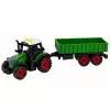 LEAN TOYS Tractor con remolque agrícola, propulsión por fricción, luz y sonido, 35 cm