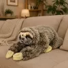 LEAN TOYS Perezoso realista Peluche con patas de velcro 34 cm