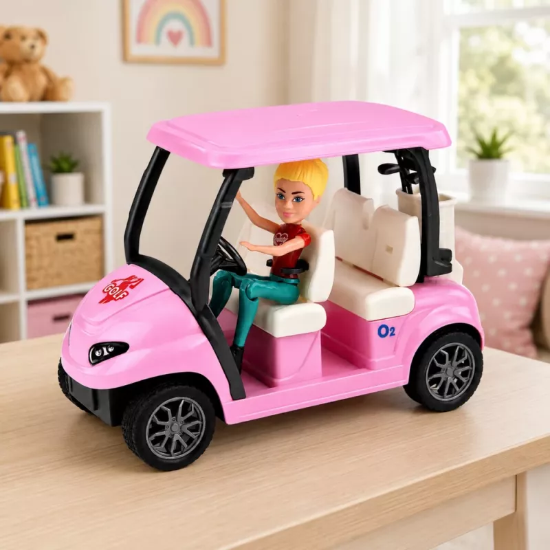 LEAN TOYS Set de golf Meleks para muñecas con perro Set de golf accesorios de vacaciones