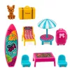 LEAN TOYS Set de golf Meleks para muñecas con perro Set de golf accesorios de vacaciones
