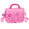 LEAN TOYS Set de belleza portátil 2 en 1 con estuche, espejo, cosméticos y accesorios, Rosa