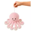 LEAN TOYS Pulpo de peluche con ventosa, Rosa, 16 cm