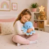 LEAN TOYS Pulpo de peluche con tentáculos elásticos Azul 30 cm