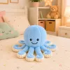 LEAN TOYS Pulpo de peluche con tentáculos elásticos Azul 30 cm