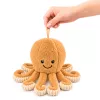 LEAN TOYS Pulpo de peluche con tentáculos elásticos Beige 30 cm