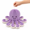 LEAN TOYS Pulpo de peluche con tentáculos elásticos Lila 50 cm