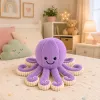 LEAN TOYS Pulpo de peluche con tentáculos elásticos Lila 50 cm
