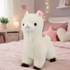 LEAN TOYS Alpaca llama de peluche pelo suave Blanco 38 cm