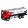 LEAN TOYS Camión cisterna Metal Propulsión Luces Sonidos Rojo y Blanco 1:40