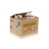 LEAN TOYS Mischief Hucha gatito dulce - gato blanco con caja marrón