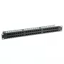 DELTA ENERGY SYSTEMS PP-48/RJ/6C Panel de parcheo Cat6 UTP de 48 puertos, montaje en rack 19 pulgadas 1U, negro