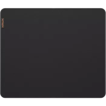KRUX Space XL Alfombrilla gaming – tapete de escritorio de tela microtejida, 900x400x3 mm, base de goma antideslizante, negra