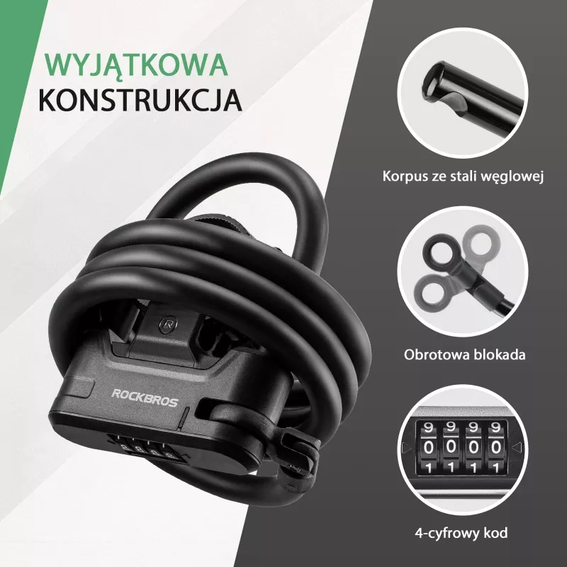 ROCKBROS RK242 Candado de disco con freno para patinete eléctrico - Negro