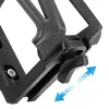 ROCKBROS Portabotellas de manillar para moto, ajustable 360° giratorio, aleación de aluminio, Negro/Rojo