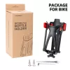 ROCKBROS Portabotellas de manillar para moto, ajustable 360° giratorio, aleación de aluminio, Negro/Rojo