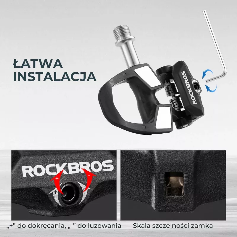 ROCKBROS RD9 Pedales de carretera SPD-SL de fibra de carbono y aleación de titanio - Negros