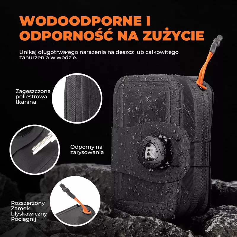 ROCKBROS AS-150 Bolsa de sillín multifunción impermeable con portabotellas - Negra