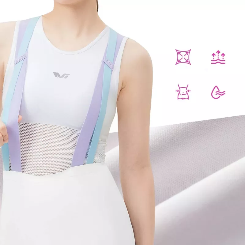 ROCKBROS Mujer Culotte de ciclismo YDDK017-1 con badana 3D-Chamois Blanco Talla M