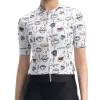 ROCKBROS Mujer Maillot de ciclismo manga corta L - Blanco