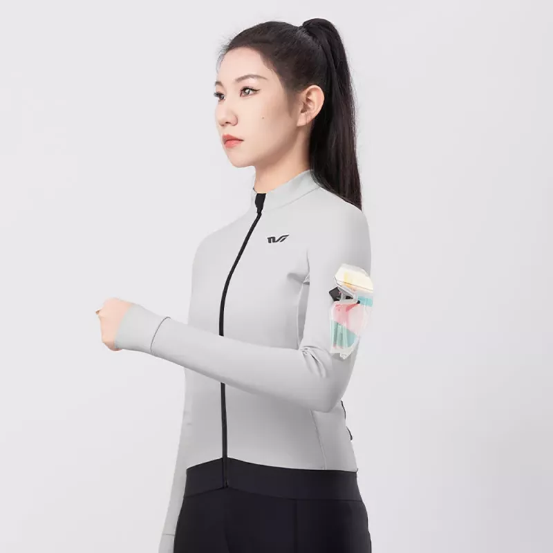 Rockbros YDWT006 TVI Mujer Chaqueta de ciclismo de invierno otoño/invierno L - Blanco-Gris