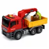 LEAN TOYS Camión grúa contenedor de reciclaje luces sonido Rojo