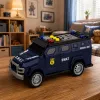 LEAN TOYS SWAT unidad especial coche de policía escala 1:32 con luces, sonidos y acción de retroceso - Azul marino