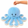 LEAN TOYS Peluche pulpo con tentáculos elásticos Azul 50 cm