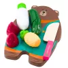 LEAN TOYS Set de cortar verduras con tabla y cuchillo, accesorio educativo para niños