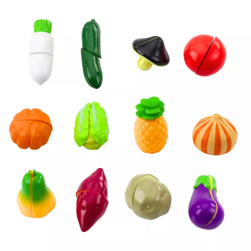 LEAN TOYS Set de cortar verduras con tabla y cuchillo, accesorio educativo para niños