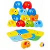 LEAN TOYS Torre de elefantes juego de habilidad elefantes en equilibrio con cartas de colores 46 piezas