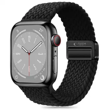 Tech-Protect Nylon Magnetic Loop Correa para Apple Watch 8/9/10/11/SE (40/41/42mm) Negro