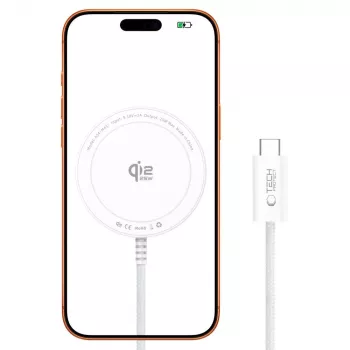 TECH-PROTECT A54 Cargador inalámbrico magnético MagSafe 25W Qi2.2 Blanco